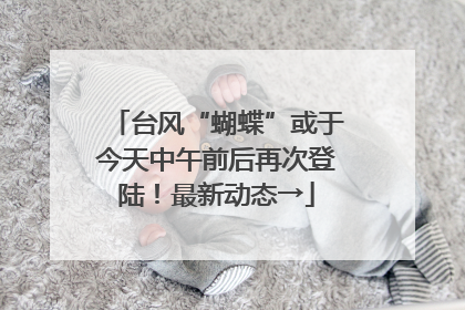 台风“蝴蝶”或于今天中午前后再次登陆！最新动态→