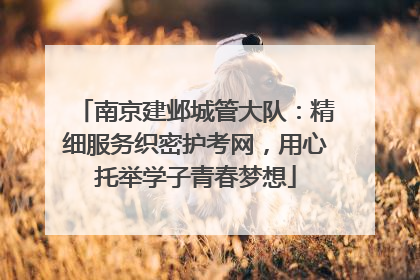 南京建邺城管大队：精细服务织密护考网，用心托举学子青春梦想