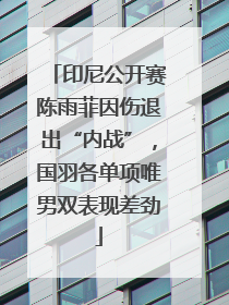 印尼公开赛陈雨菲因伤退出“内战”，国羽各单项唯男双表现差劲