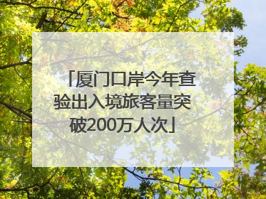 厦门口岸今年查验出入境旅客量突破200万人次
