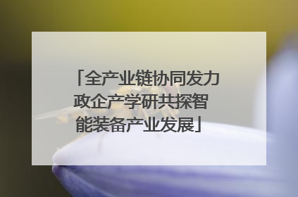 全产业链协同发力 政企产学研共探智能装备产业发展