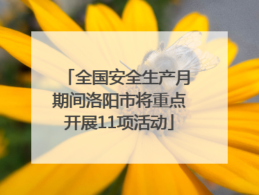 全国安全生产月期间洛阳市将重点开展11项活动