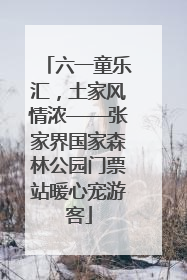 六一童乐汇，土家风情浓——张家界国家森林公园门票站暖心宠游客