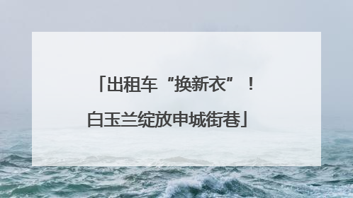 出租车“换新衣”！白玉兰绽放申城街巷