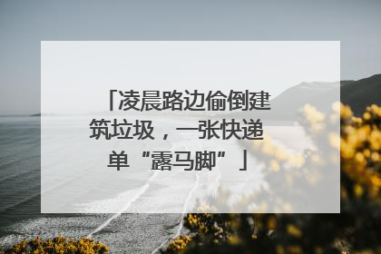 凌晨路边偷倒建筑垃圾，一张快递单“露马脚”
