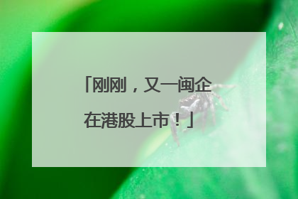 刚刚，又一闽企在港股上市！