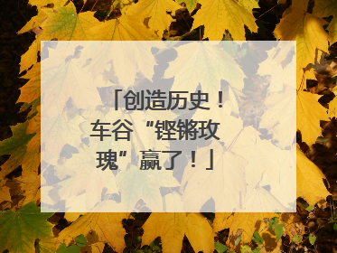 创造历史！车谷“铿锵玫瑰”赢了！