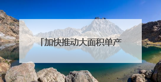 加快推动大面积单产提升 打造新时代更高水平“洞庭粮仓”