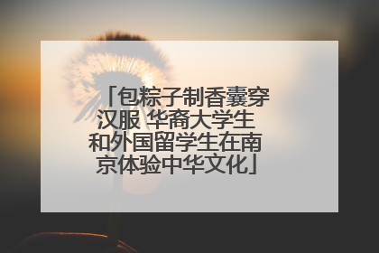 包粽子制香囊穿汉服 华裔大学生和外国留学生在南京体验中华文化
