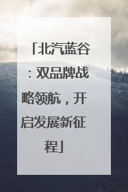 北汽蓝谷：双品牌战略领航，开启发展新征程