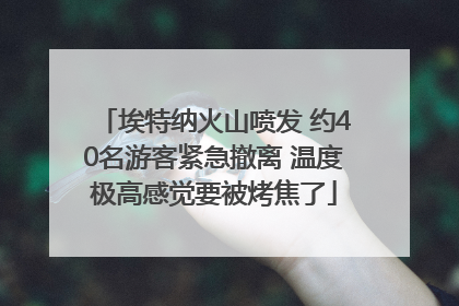 埃特纳火山喷发 约40名游客紧急撤离 温度极高感觉要被烤焦了