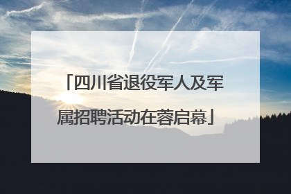 四川省退役军人及军属招聘活动在蓉启幕