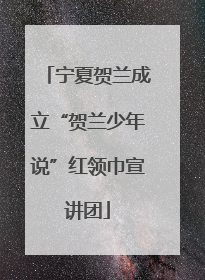 宁夏贺兰成立“贺兰少年说”红领巾宣讲团