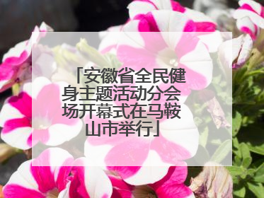 安徽省全民健身主题活动分会场开幕式在马鞍山市举行