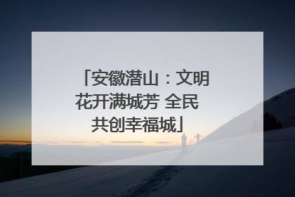 安徽潜山：文明花开满城芳 全民共创幸福城