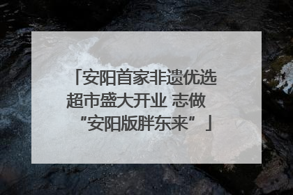 安阳首家非遗优选超市盛大开业 志做“安阳版胖东来”