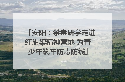 安阳：禁毒研学走进红旗渠精神营地 为青少年筑牢防毒防线