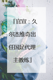 官宣：久尔杰维奇出任国足代理主教练