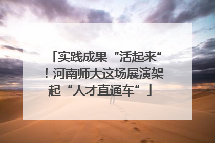实践成果“活起来”！河南师大这场展演架起“人才直通车”