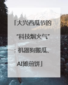 大兴西瓜节的“科技烟火气”：机器狗搬瓜、AI摊煎饼