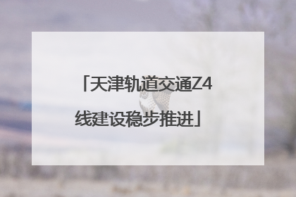 天津轨道交通Z4线建设稳步推进