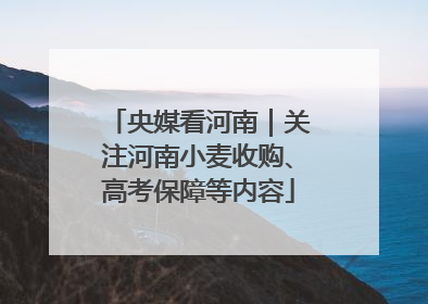 央媒看河南｜关注河南小麦收购、高考保障等内容