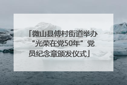 微山县傅村街道举办“光荣在党50年”党员纪念章颁发仪式