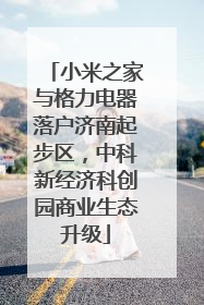 小米之家与格力电器落户济南起步区，中科新经济科创园商业生态升级