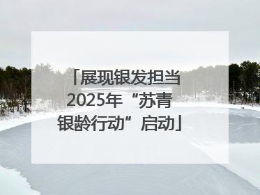 展现银发担当 2025年“苏青银龄行动”启动