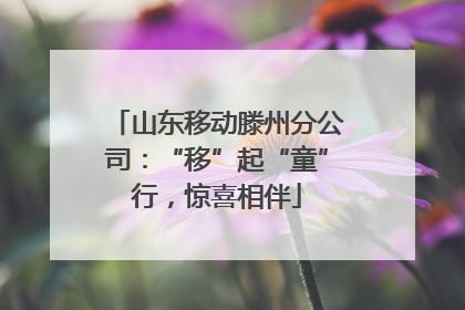 山东移动滕州分公司：“移”起“童”行，惊喜相伴