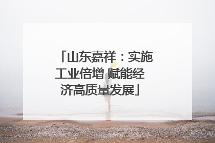 山东嘉祥：实施工业倍增 赋能经济高质量发展
