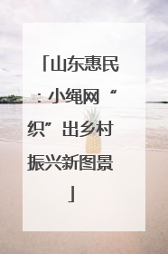 山东惠民：小绳网“织”出乡村振兴新图景