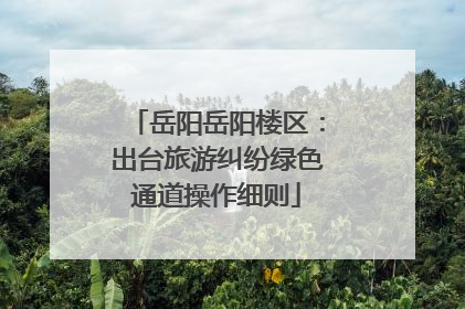 岳阳岳阳楼区：出台旅游纠纷绿色通道操作细则