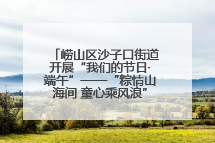 崂山区沙子口街道开展“我们的节日·端午”——“粽情山海间 童心乘风浪”文明实践活动