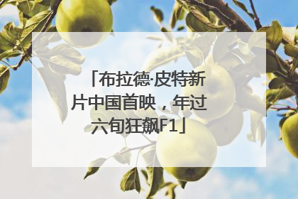 布拉德·皮特新片中国首映，年过六旬狂飙F1