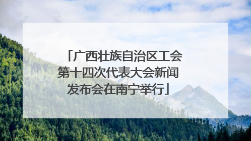 广西壮族自治区工会第十四次代表大会新闻发布会在南宁举行