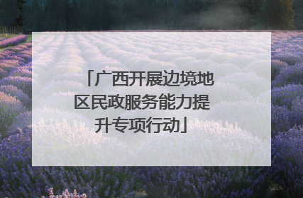 广西开展边境地区民政服务能力提升专项行动