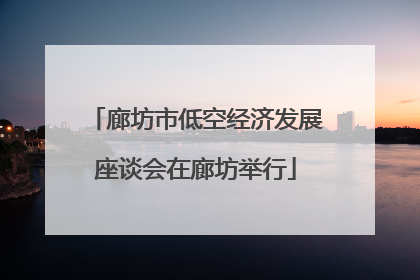 廊坊市低空经济发展座谈会在廊坊举行