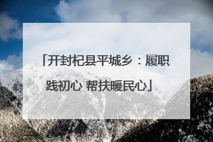 开封杞县平城乡：履职践初心 帮扶暖民心