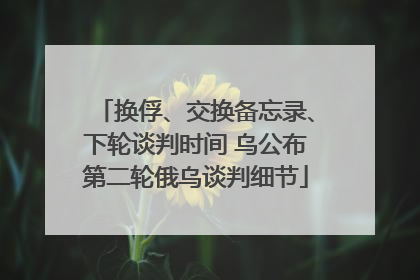 换俘、交换备忘录、下轮谈判时间 乌公布第二轮俄乌谈判细节