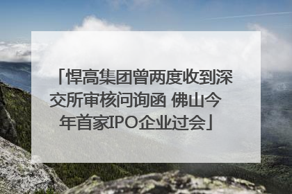 悍高集团曾两度收到深交所审核问询函 佛山今年首家IPO企业过会