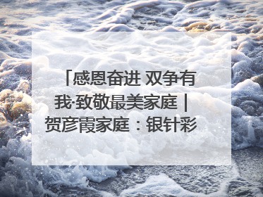 感恩奋进 双争有我·致敬最美家庭｜贺彦霞家庭：银针彩线绣出好日子