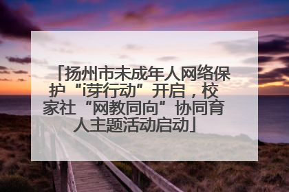 扬州市未成年人网络保护“i芽行动”开启，校家社“网教同向”协同育人主题活动启动