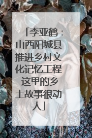 李亚鹤：山西阳城县推进乡村文化记忆工程 这里的乡土故事很动人
