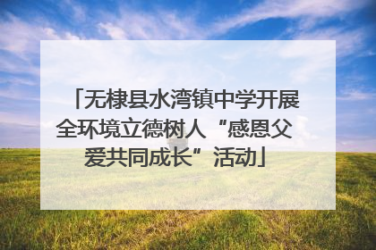 无棣县水湾镇中学开展全环境立德树人“感恩父爱共同成长”活动