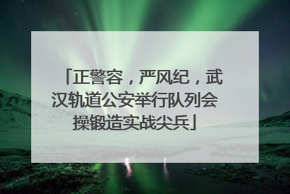正警容，严风纪，武汉轨道公安举行队列会操锻造实战尖兵
