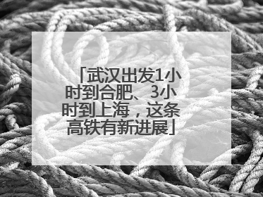 武汉出发1小时到合肥、3小时到上海，这条高铁有新进展