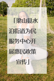 梁山县水泊街道为民服务中心开展惠民政策宣传