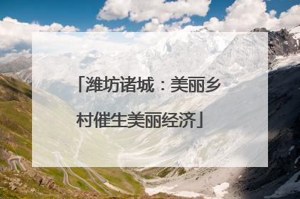 潍坊诸城：美丽乡村催生美丽经济