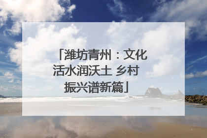 潍坊青州：文化活水润沃土 乡村振兴谱新篇